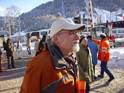 In Garmisch-Partenkirchen beim Neujahrsspringen 2008